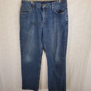 READ Carhartt Jeans Mens 36x32 Blue Relaxed Fit Mid Rise Denim Workwear